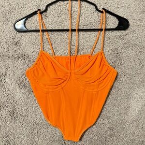 Orange Corset Top - S